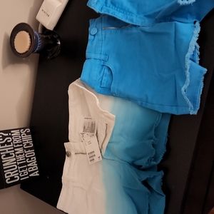 Girls blue stretch shorts